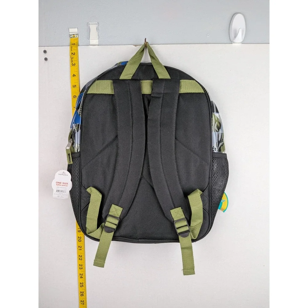 Wonder Nation Kids Clear Geometric Triangle Print Backpack Blue Green New